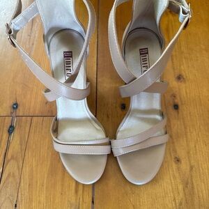 Women's Nude Strappy Sandals Size 6.5